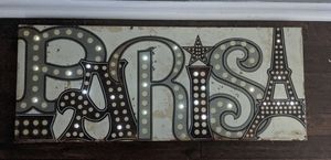 Lighted Paris Wall Sign